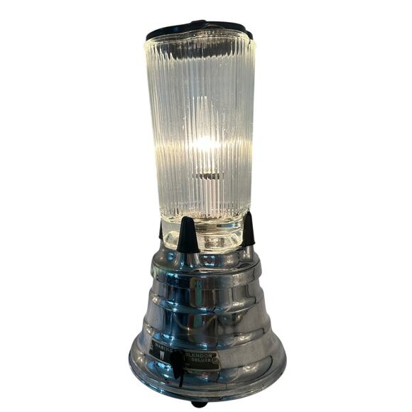 Retro Chrome Blender Lamp Waring Blendor Upcycled Kitchen Light - Picture 2 of 12